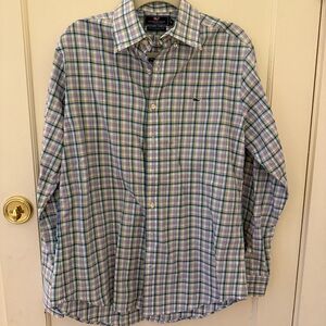 Vineyard Vines Men's Blue Plaid Shirt